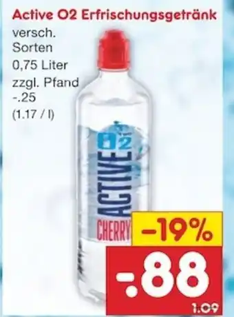 Netto Marken-Discount Active O2 Erfrischungsgetränk 0,75L Angebot