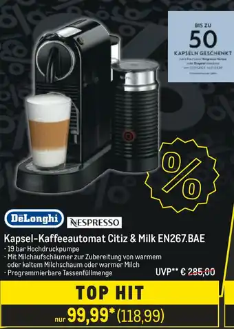 METRO DeLonghi Kapsel-Kaffeeautomat Citiz & Milk EN267.BAE Angebot