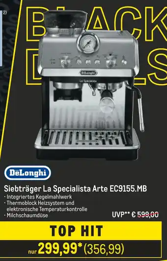 METRO DeLonghi Siebträger La Specialista Arte EC9155.MB Angebot