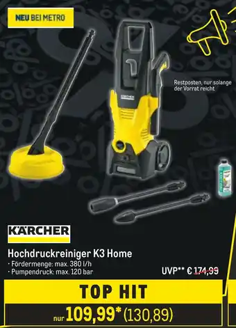 METRO KARCHER Hochdruckreiniger K3 Home Angebot