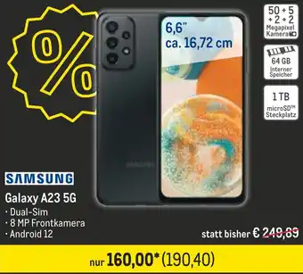 METRO SAMSUNG Galaxy A23 5G Angebot