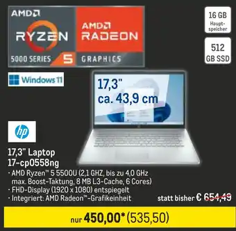 METRO hp 17,3" Laptop 17-cp0558ng Angebot