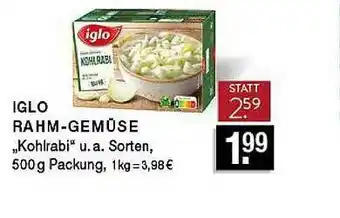 Edeka Zurheide Iglo Rahm-gemüse „kohlrabi” Angebot