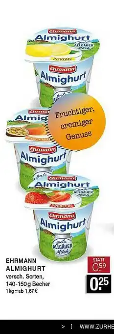 Edeka Zurheide Ehrmann Almighurt Angebot