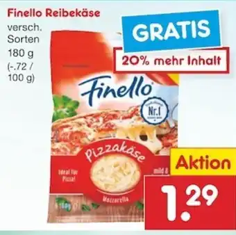 Netto Marken-Discount Finello Reibekäse 180g Angebot