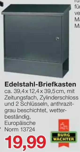 Jawoll Edelstahl Briefkasten Angebot