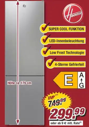 Poco Hoover Kühl-/Gefrierkombination HOCT3L517E Angebot