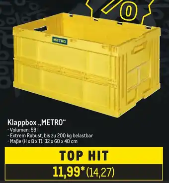 METRO METRO Klappbox ,,METRO" Angebot