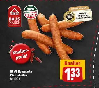 REWE REWE Hausmarke Pfefferbeißer je 100 g Angebot