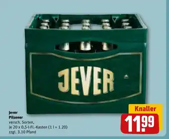 REWE Jever Pilsener je 20 x 0,5-l-Fl Angebot