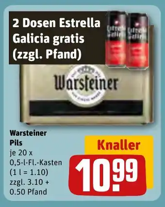 REWE Warsteiner Pils je 20 x 0,5-1-Fl Angebot