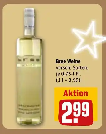 REWE Bree Weine je 0,75 L Angebot