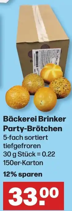 Handelshof Bäckerei Brinker Party-Brötchen 5-fach sortiert tiefgefroren 150*30 g Angebot