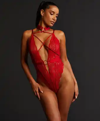 Hunkemöller Hunkemöller private body offenem schritt brandy rot Angebot