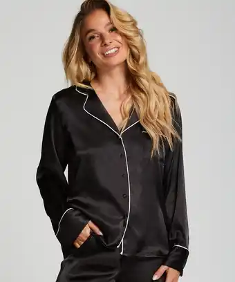 Hunkemöller Hunkemöller langarmjacke satin schwarz Angebot