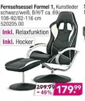 Möbel Boss Fernsehsessel Formel 1 Angebot