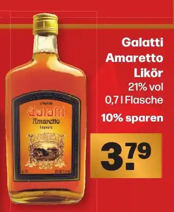 Handelshof Galatti Amaretto Likör 21% vol 700ml Angebot