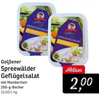 KONSUM Golßener Spreewälder Geflügelsalat 200 g Becher Angebot