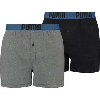 Intersport Puma herren unterhose men loose fit jersey boxer 2p grey / regal blue xl Angebot