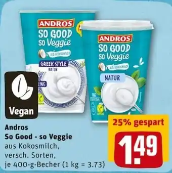 REWE PETZ Andros So Good So Veggie 400g Becher Angebot