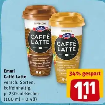 REWE PETZ Emmi Caffè Latte 230ml Becher Angebot