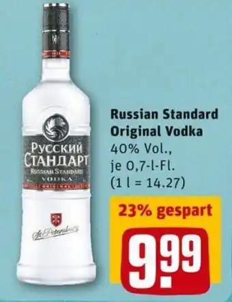 REWE PETZ Russian Standard Original Vodka 0,7L Angebot