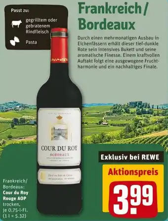 REWE PETZ Cour du Roy Rouge AOP 0,75L Angebot