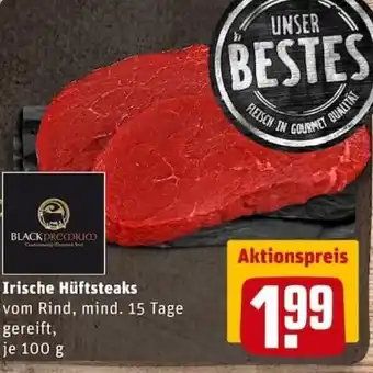 REWE City Irische Hüfsteaks 100g Angebot