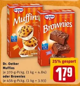 REWE City Dr. Oetker Muffins 370g oder Brownies 456g Angebot