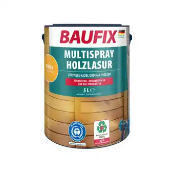 Netto Marken-Discount Baufix multispray holzlasur kiefer seidenglänzend, 5 liter, holzlasur Angebot