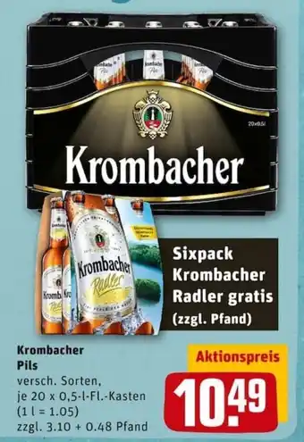 REWE City Krombacher Pils 20x0,5L Angebot