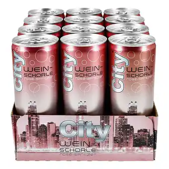 Netto Marken-Discount City weinschorle rosé 6,5 % vol 0,25 liter dose, 12er pack Angebot