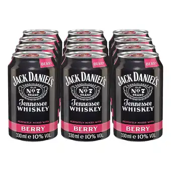 Netto Marken-Discount Jack daniel's whiskey & berry mixgetränk 10,0 % vol 0,33 liter dose, 12er pack Angebot