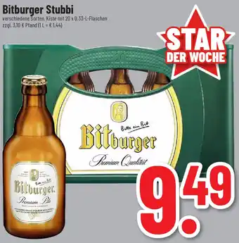 trinkgut Bitburger Stubbi 20x0,33 L Flaschen Angebot