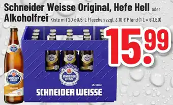 trinkgut Schneider Weisse Original, Hefe Hell oder Alkoholfrei 20x0,5 L Angebot