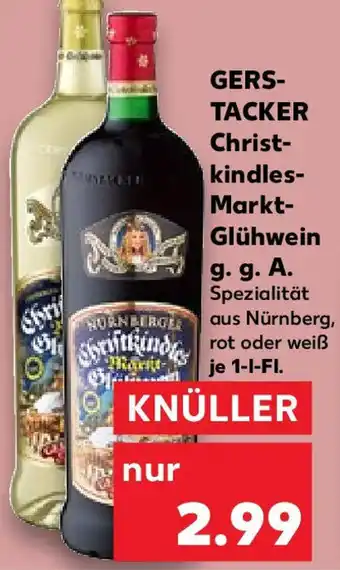 Kaufland GERSTACKER Christkindles Markt Glühwein 1 L-Fl. Angebot