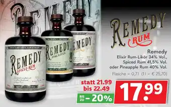 Getränkeland Remedy Rum 0,7 L Flasche Angebot