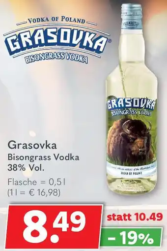 Getränkeland Grasovka Bisongrass Vodka 0,5 L Flasche Angebot