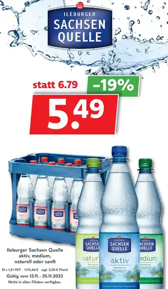 Getränkeland Ileburger Sachsen Quelle 12x1,0 L Angebot