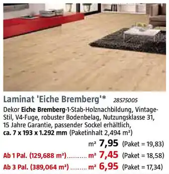 Bauhaus Laminat Eiche Bremberg Angebot