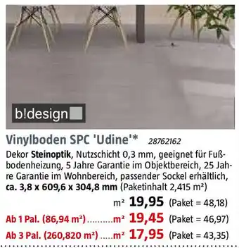 Bauhaus Vinylboden SPC Udine Angebot