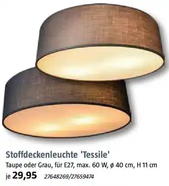 Bauhaus Stoffdeckenleuchte Tessile Angebot