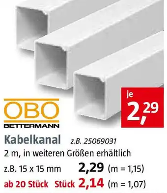 Bauhaus OBO BETTERMANN Kabelkanal Angebot