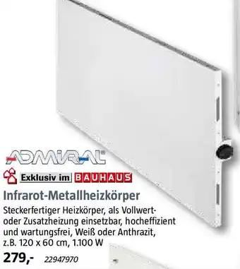 Bauhaus ADMIRAL Infrarot-Metallheizkörper Angebot