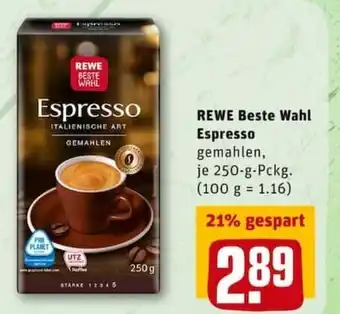 REWE City Rewe Beste Wahl Espresso 250g Angebot