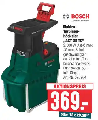 BayWa Bosch Elektro Turbinenhäcksler AXT 25 TC Angebot