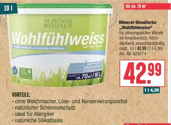 BayWa Mineral Wandfarbe Wohlfühlweiss Angebot