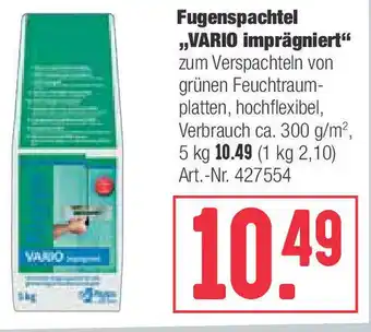 BayWa Fugenspachtel Vario imprägniert Angebot