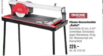 BayWa Fliesen Nassschneider Radial Angebot