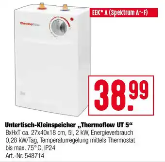 BayWa Untertisch Kleinspeicher Thermoflow UT 5 Angebot